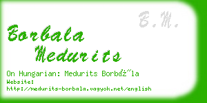 borbala medurits business card